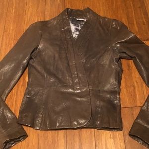 Line the Label Lambskin leather jacket size small